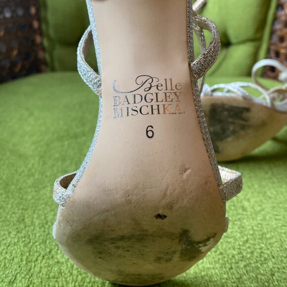 Badgley Mischka Sparkly Strappy Heels - Picture 2 of 4